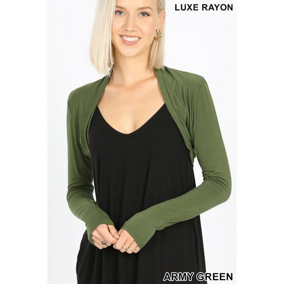 Zenana Outfitters Jackets & Blazers - Zenana Bolero Cardigan Super Soft Long Sleeve